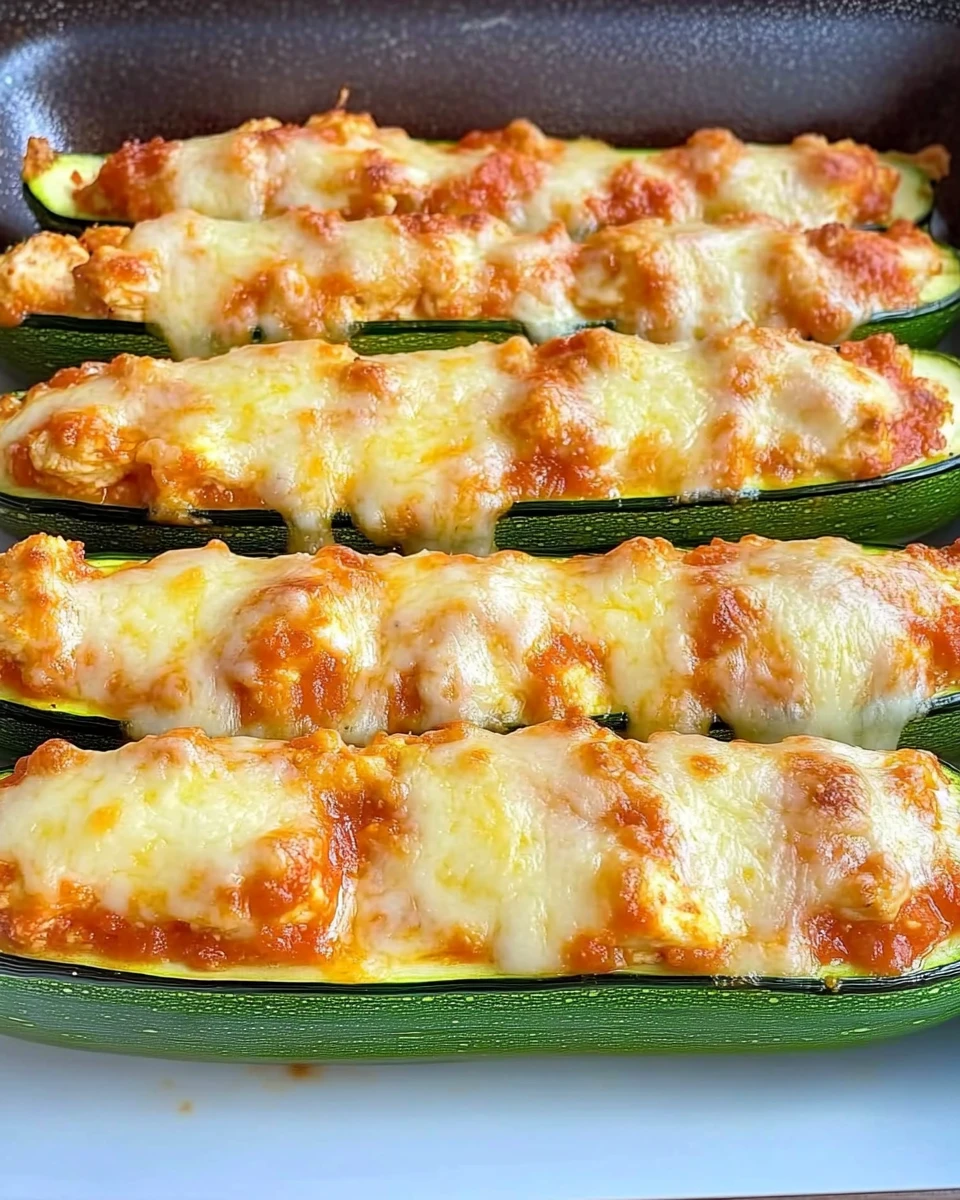 Chicken Parmesan Stuffed Zucchini Boats 5 Chicken Parmesan Stuffed Zucchini Boats