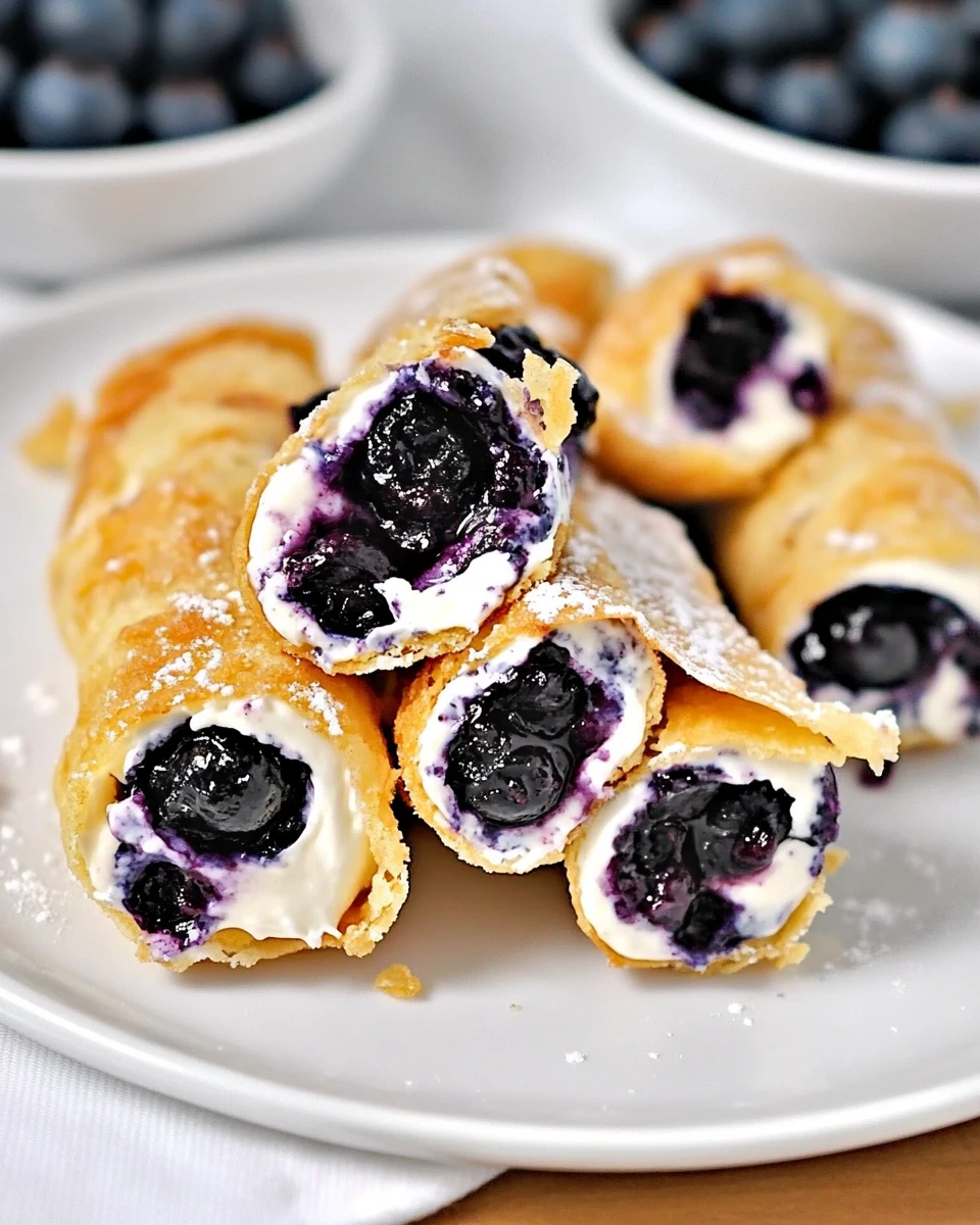 Crispy Keto Blueberry Cream Cheese Roll-Ups 5 Crispy Keto Blueberry Cream Cheese Roll-Ups