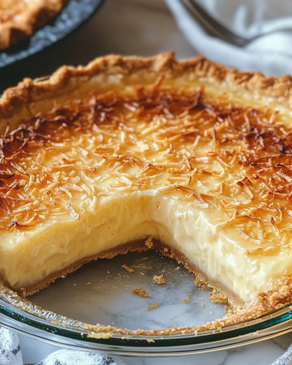 Keto Crustless Coconut Custard Pie