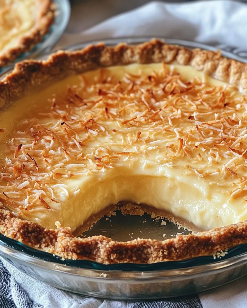 Keto Crustless Coconut Custard Pie