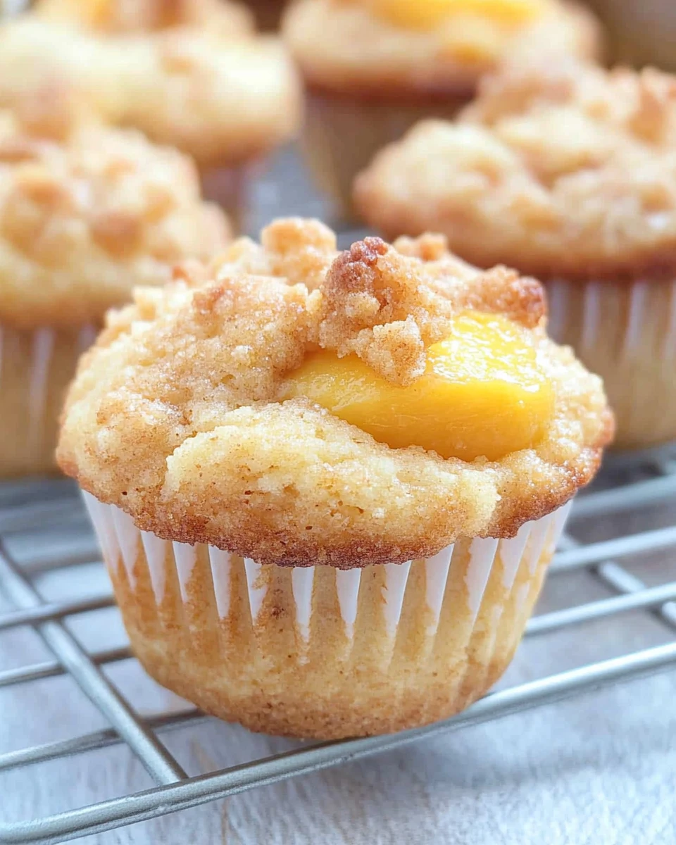 Keto Peach Cobbler Muffins