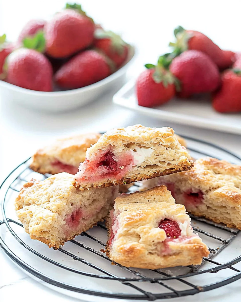 Keto Strawberry Cream Cheese Scones 6 Keto Strawberry Cream Cheese Scones