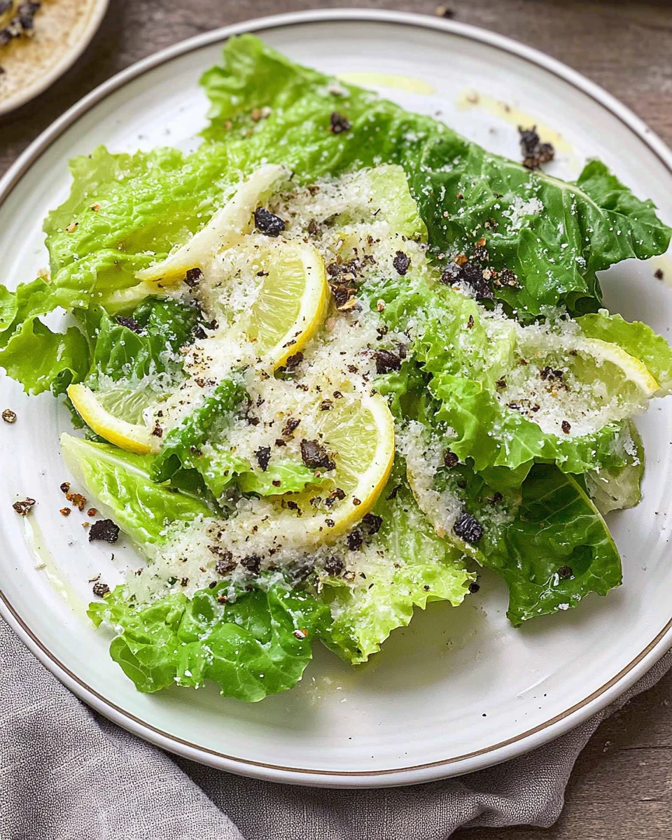 Lemon Parmesan Lettuce Salad 6 Lemon Parmesan Lettuce Salad
