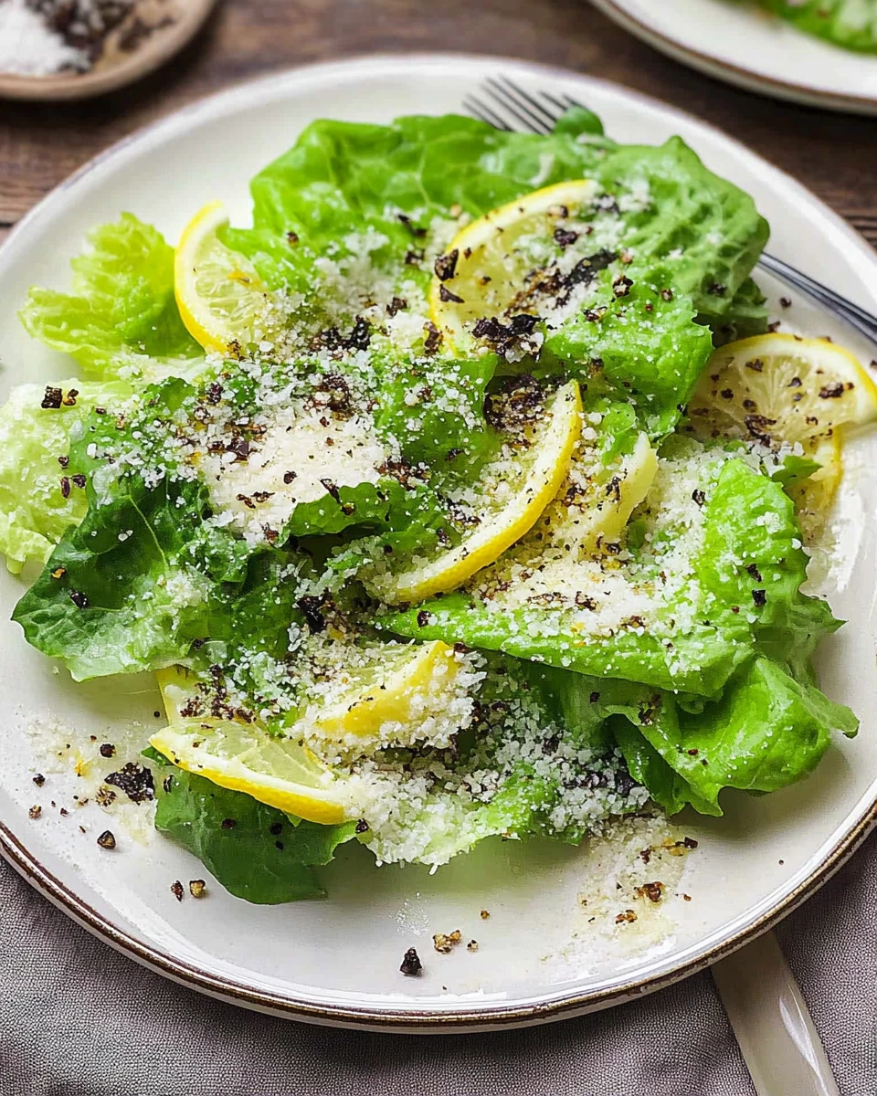 Lemon Parmesan Lettuce Salad 7 Lemon Parmesan Lettuce Salad
