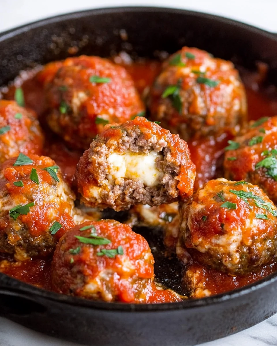 Mozzarella Stuffed Meatballs 7 Mozzarella Stuffed Meatballs