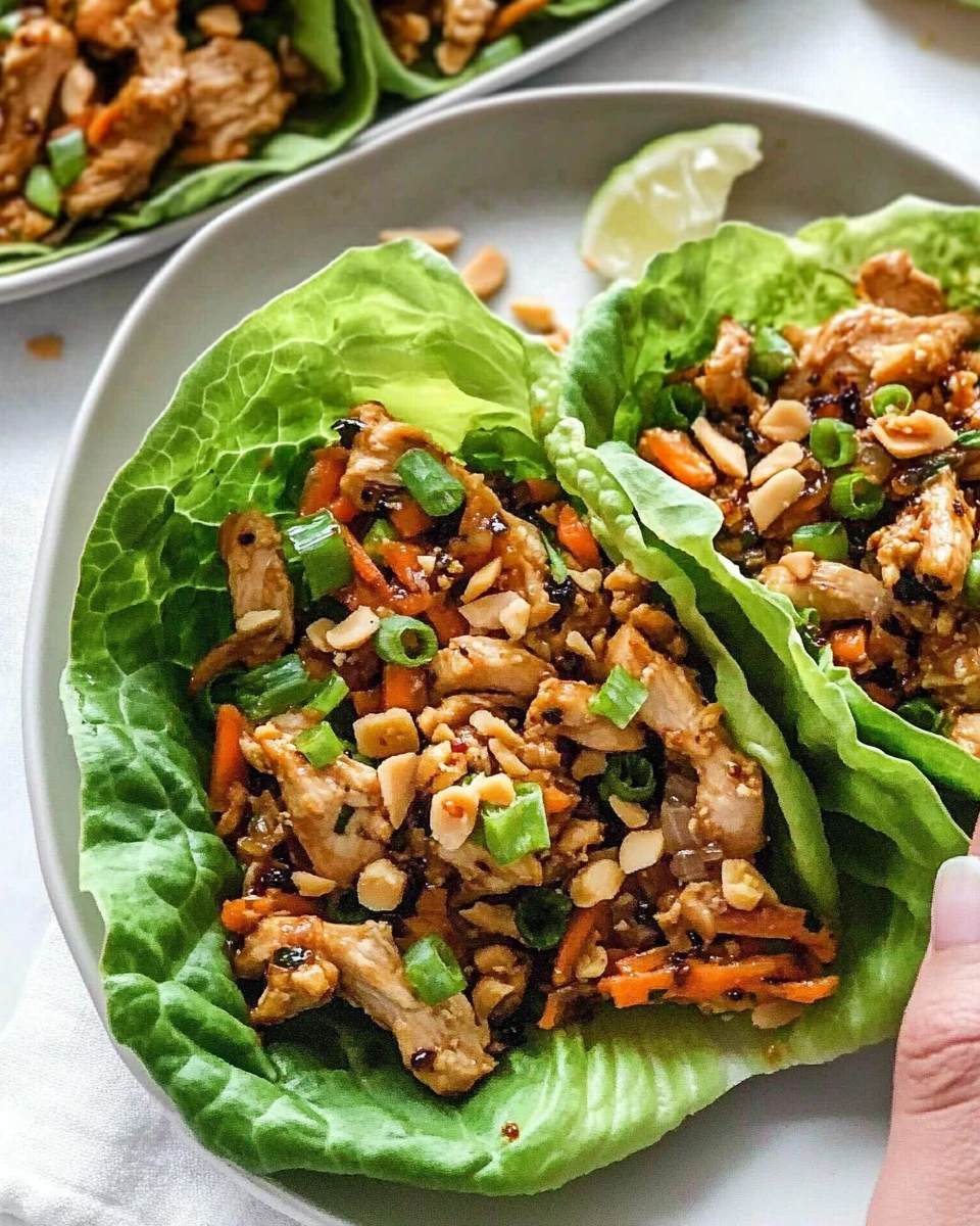 Thai Chicken Lettuce Wraps 5 Thai Chicken Lettuce Wraps