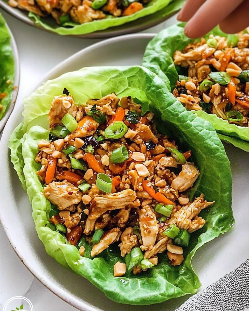 Thai Chicken Lettuce Wraps 7 Thai Chicken Lettuce Wraps
