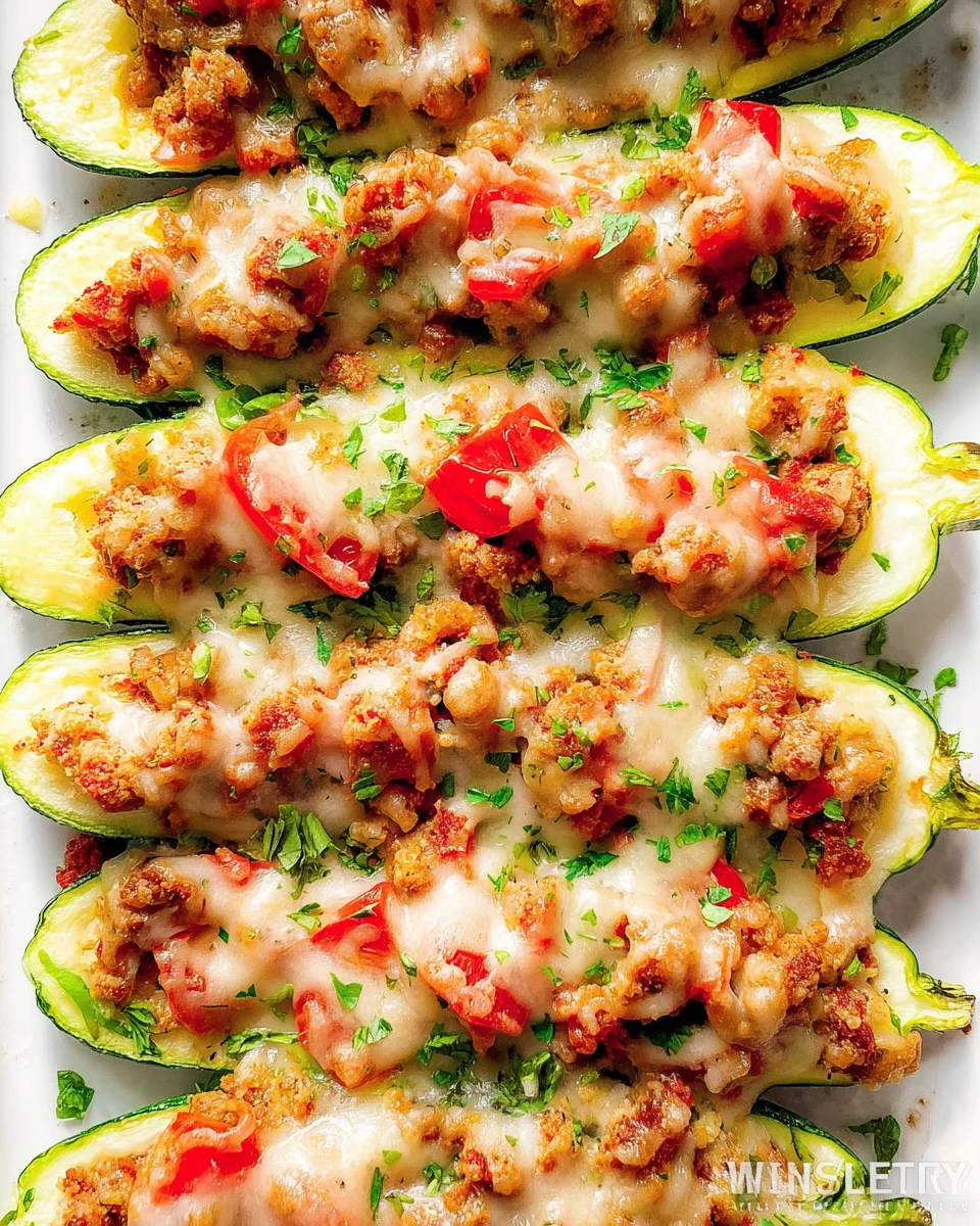 Stuffed Zucchini Boats 6 Stuffed Zucchini Boats